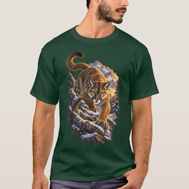 Bergsande – Vintage Cougar Wilderness T Shirt (Framsida)