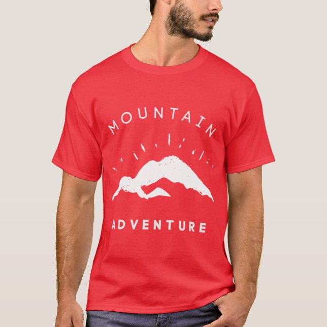 Bergsäventyr Utomhus Vandring Aktiva vänner T Shirt (Framsida)