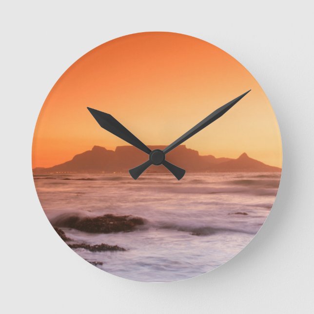 Bergsberg i Bord vid Sunset, Bloubergstrand Rund Klocka (Framsida)