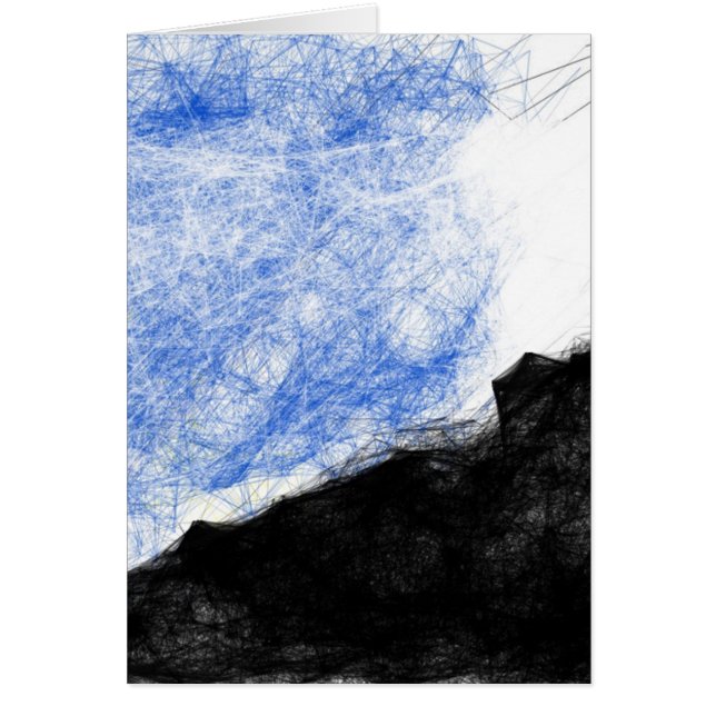 bergsberg och dröm hälsningskort (Framsidan)