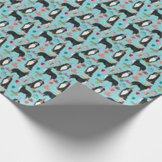 Bergsberget Bernese Hund Birthday Gift Wrap Presentpapper