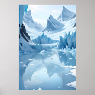 Bergsberget Sjö, fryst Poster