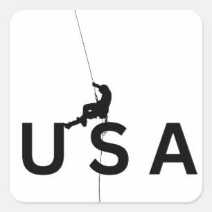 Bergsbestigning i USA Fyrkantigt Klistermärke