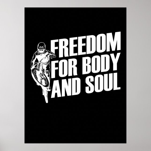 Bergsbike-frihet för kropp och sjö poster (Framsidan)