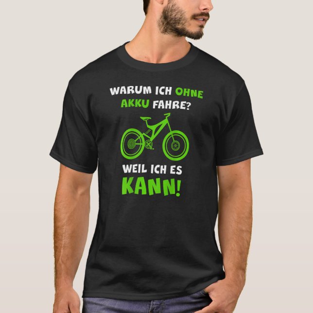 Bergsbike Rider Mtb utan batteri Anti E Bik T Shirt (Framsida)