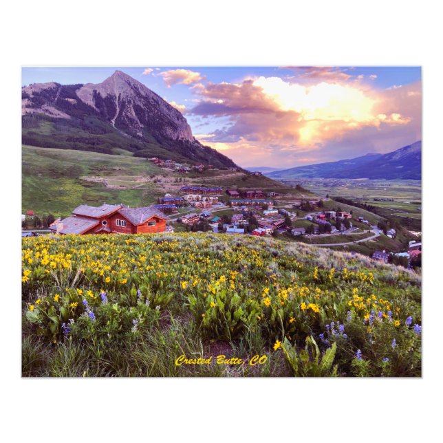 Bergsbild i Colorado Affisch Fototryck (Framsidan)