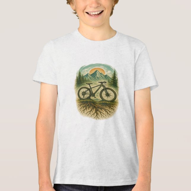 Bergsbioke Art för Älskare och spårnära floder i n T Shirt (Framsida)