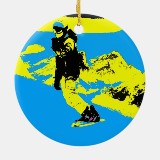 Bergsbordning - Snowboarder Ceramic Ornament (Baksidan)