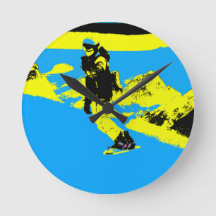 Bergsbordning - Snowboarder Rund Klocka