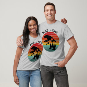 Bergsborre Silhouette Retro Vild Free T Shirt