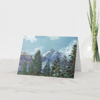 Bergscen, blank inuti helgkort