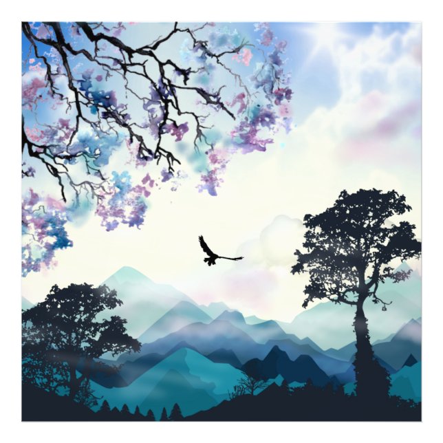 Bergscen Fototryck (Framsidan)