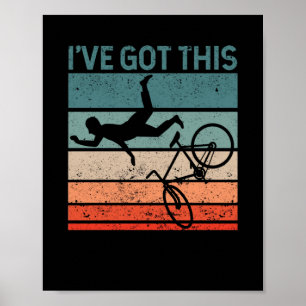Bergscykel älskare Funny MTB nedförsbacke biker Poster