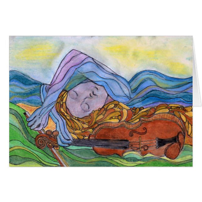 Bergserenade Hälsningskort (Framsidan Horizontal)