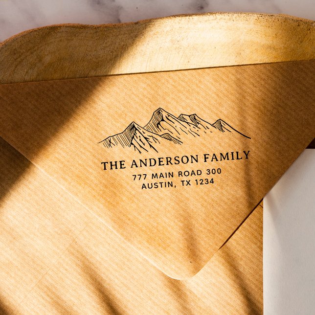 Bergsfamilj Namn Returadress Stämpel (Skapare uppladdad)