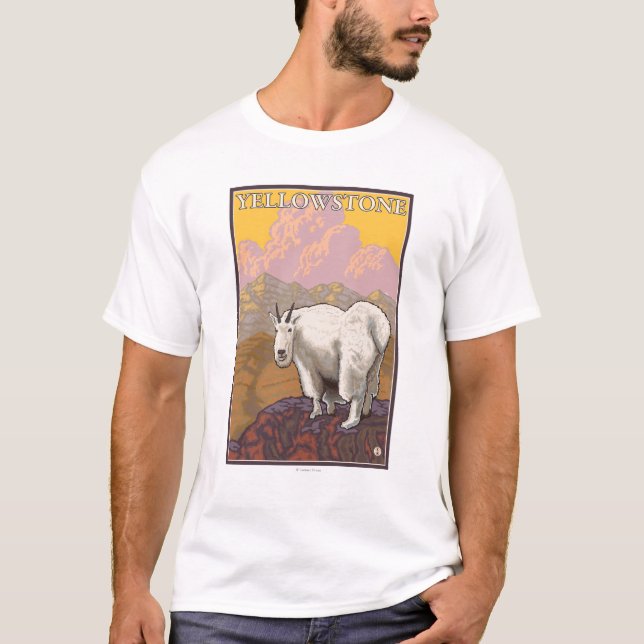Bergsfår - Yellowstone nationalpark T-shirt (Framsida)