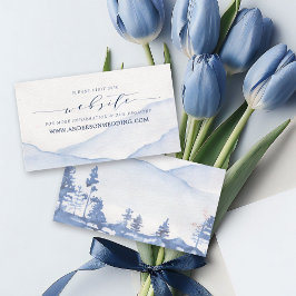 Bergsfärgen Rustic Blue Bröllop Tilläggskort