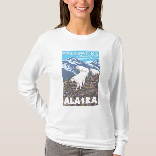 Bergsfårplats - Fairbanks, Alaska Tee (Framsida)