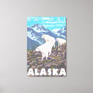 Bergsfårplats - Katmai, Alaska Canvastryck