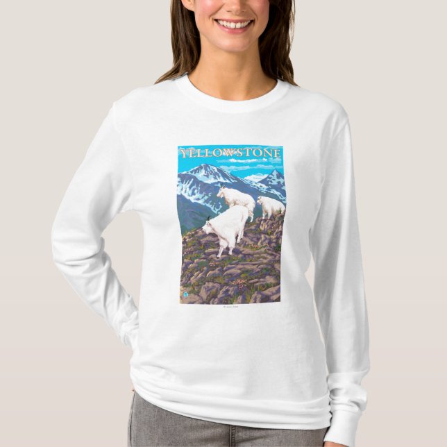 Bergsfårplats - Yellowstone nationalpark T-shirt (Framsida)