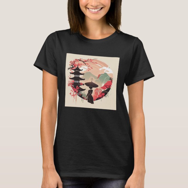 Bergsfilm från Parbrella Dam blommar T Shirt (Framsida)