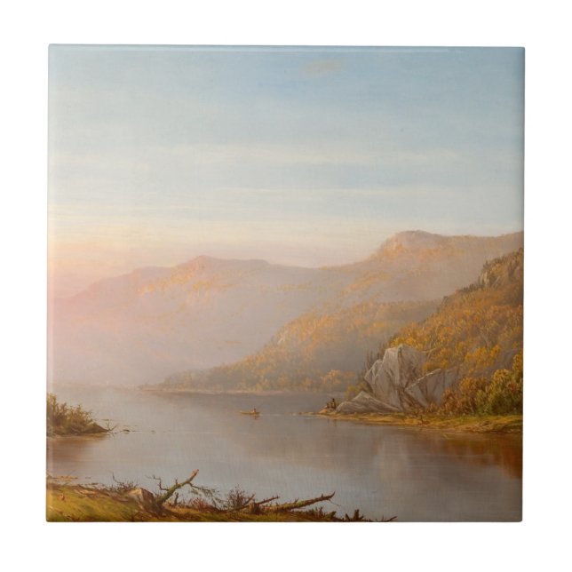 Bergsflodscen (Hudsons höst) Kakelplatta (Framsidan)