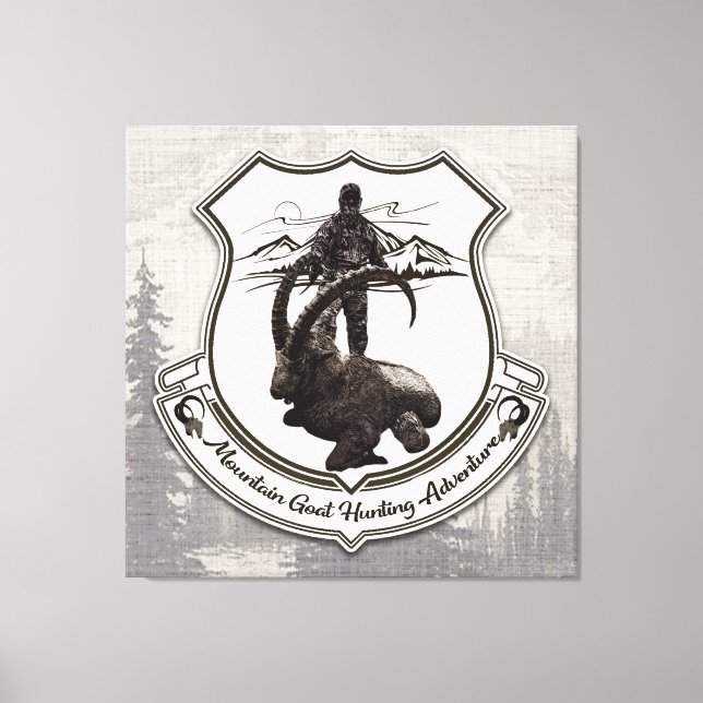 Bergsgetjakt på äventyr tapestry poster ac canvastryck (Framsida)