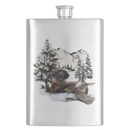 Bergsgetjaktkolv i äventyr fickplunta