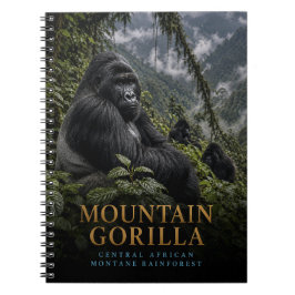 Bergsgorilla Regnskog DJUR Anteckningsbok