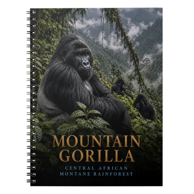 Bergsgorilla Regnskog DJUR Anteckningsbok (Framsidan)