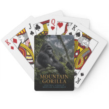 Bergsgorilla regnskog DJUR Poker