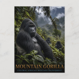 Bergsgorilla regnskog DJUR Vykort
