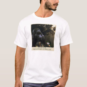 BergsGorilla Wildlife-utrotningshotade arter Shirt T