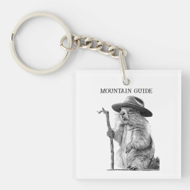 Bergsguide - Whimsical marmot design (Framsidan)