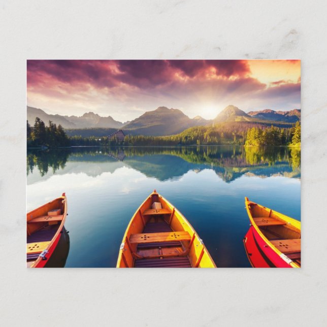 Bergsjö i nationalparken Höga Tatra 3 Vykort (Framsida)