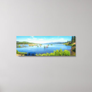 Bergsjös Panorama Print | Naturskön Konst Canvastryck