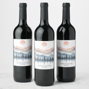 Bergsjösbröllop Vinflaska Etikett
