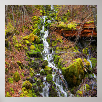 Bergskälla vattenfall..... poster