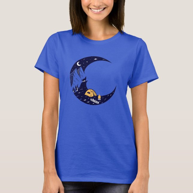 Bergskampanj som lockar utomhusrökning t shirt (Framsida)