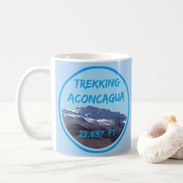 Bergskapets höjd över havet i Aconcagua Kaffemugg (Med munk)