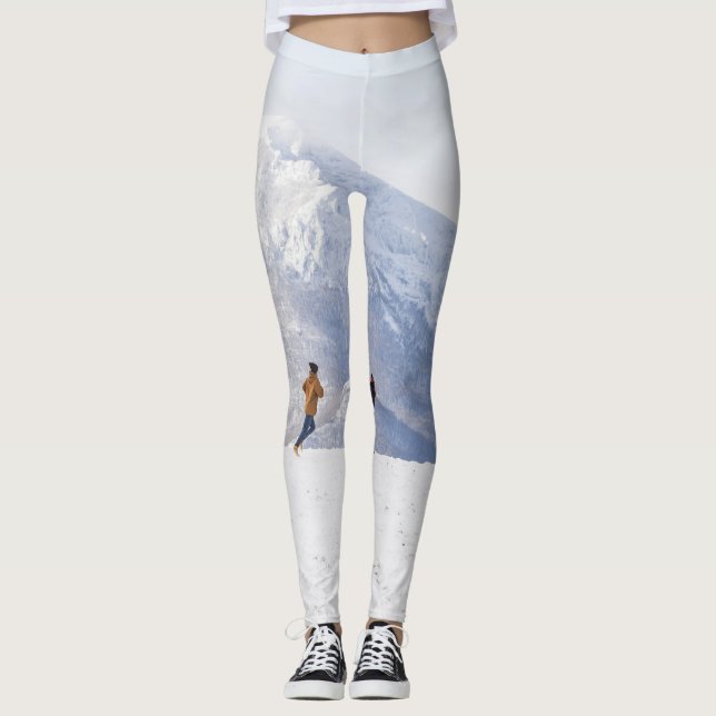 Bergskapets Roligt: Snö-socklade toppar Scen. Leggings (Framsida)
