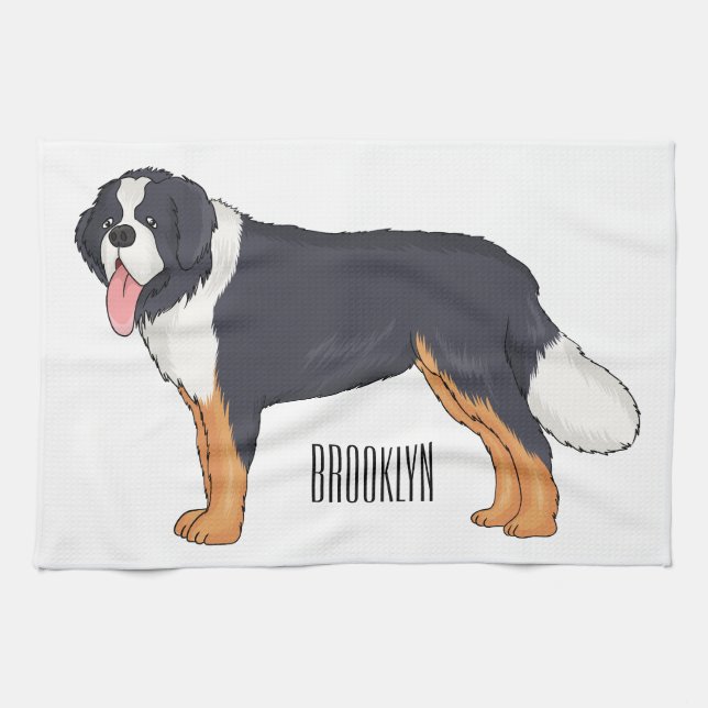 Bergskapets tecknad i Bernese Kökshandduk (Horisontell)