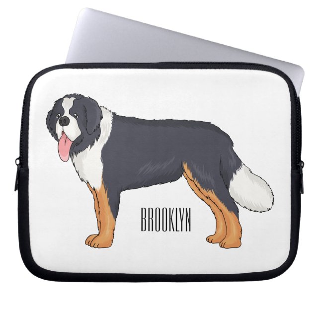 Bergskapets tecknad i Bernese Laptop Fodral (Framsidan)