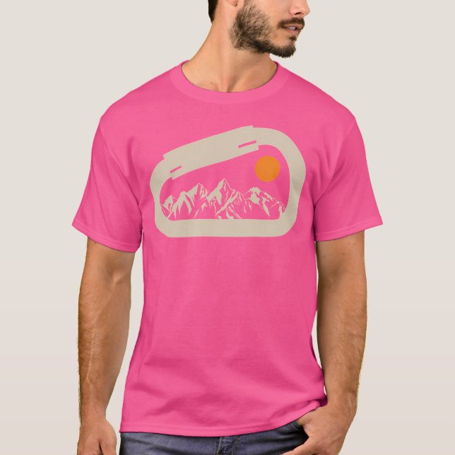 Bergskapskarabiner Sunset Baseball Sleev T Shirt (Framsida)