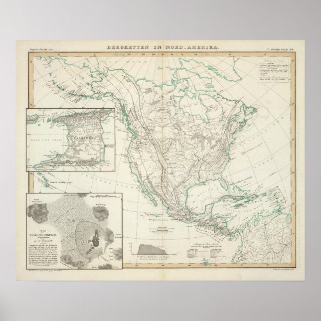 Bergskedjor i Nordamerika Poster (Framsidan)