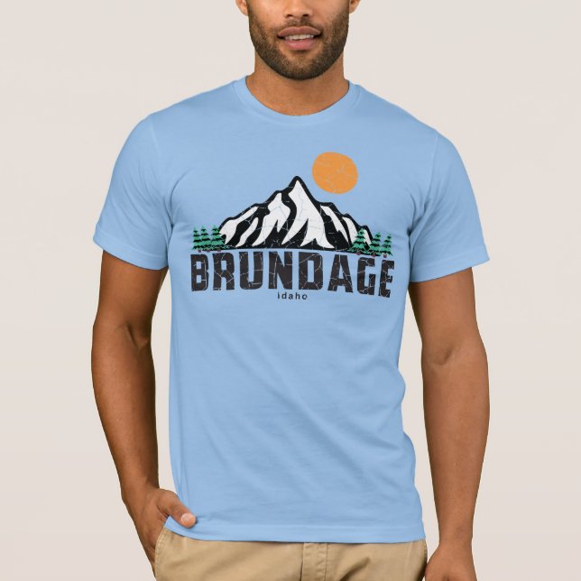 Bergski för Retro Brundage T Shirt (Framsida)
