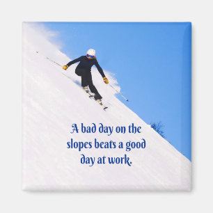 Bergskidplatser, färsk Snö-snäcka Magnet