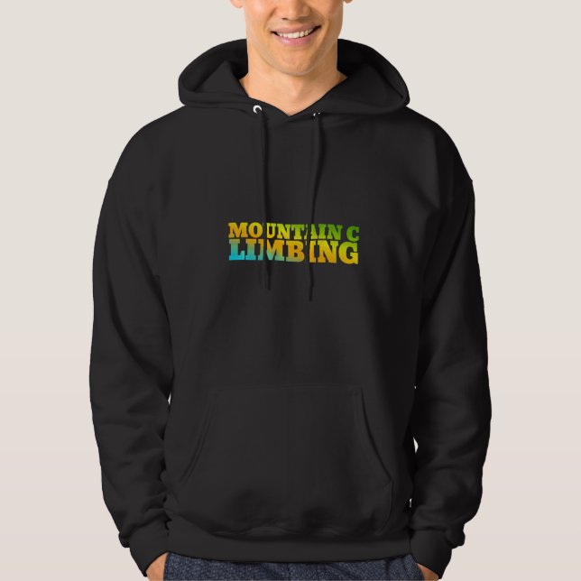 Bergsklättnader Designade med Färg Hoodie (Framsida)