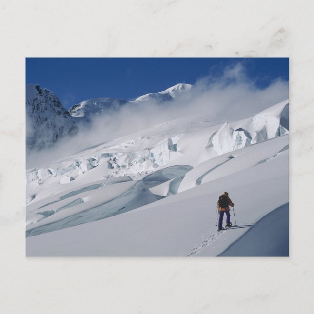 Bergsklättrare på Tasman Glacier i Mount Vykort (Framsida)