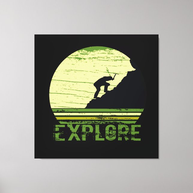 bergsklättring canvastryck (Framsida)